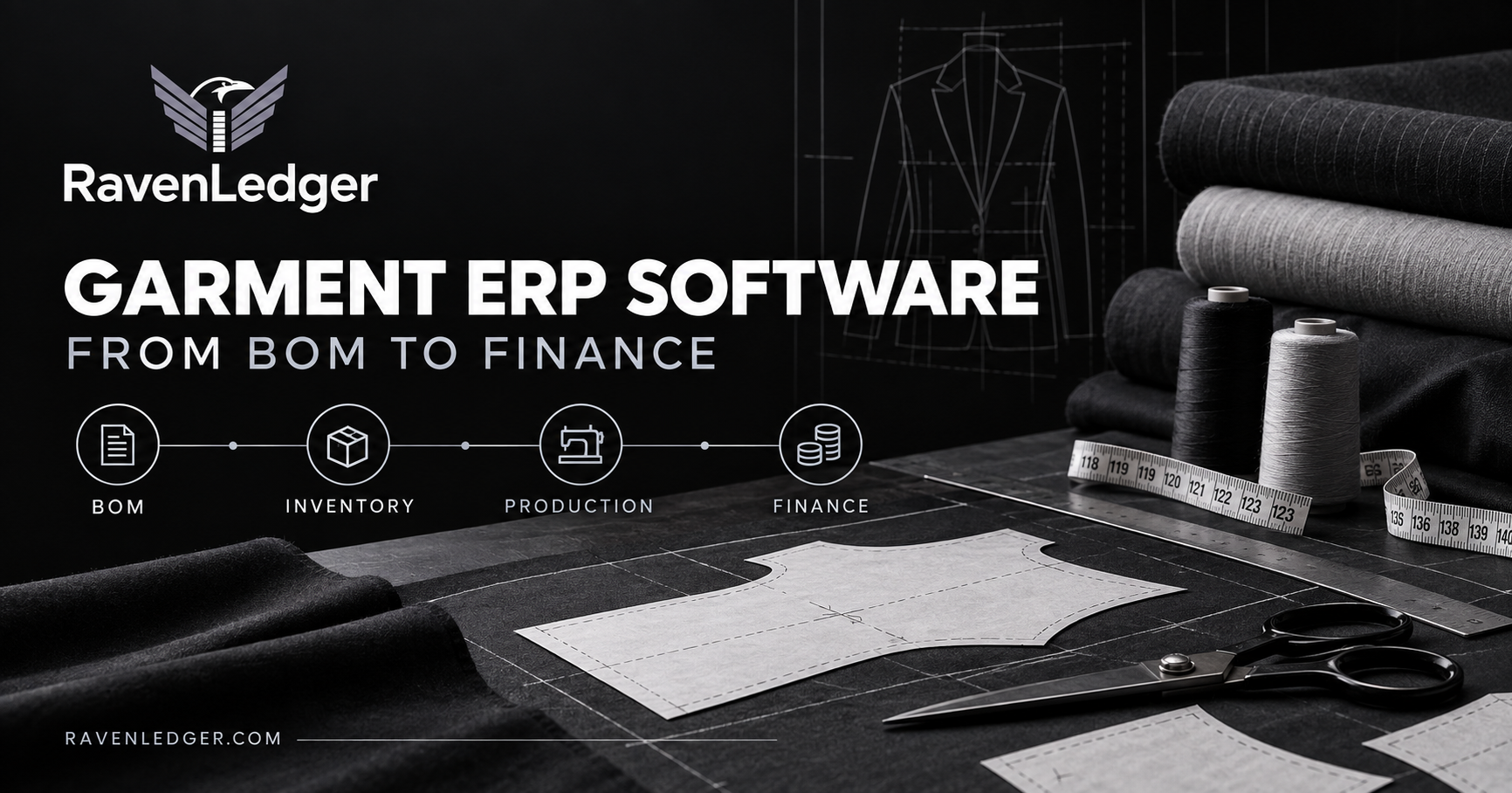 RavenLedger garment ERP software from BOM to finance
